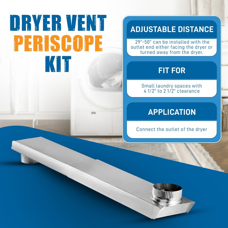 Woodeze - Close Clearance Dryer Vent Periscope Pipe 29"-50" |