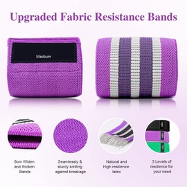 Fabric Resistance Bands, Exercise Band [Set of 3] Workout Fitness Bands for Hips & Glutes, Non-Slip Booty Bands for Women / Men / Beginners / Athletes Strength Training,Yoga,Pilate,Fitness