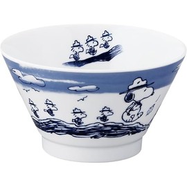Peanuts SNZ103-351 Snoopy Rice Bowl, 4.7 inches (12 cm), Adooa, Mountain Walking, Blue
