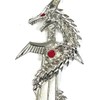Dragon of the Devil Luscious Sword Keychain Silver