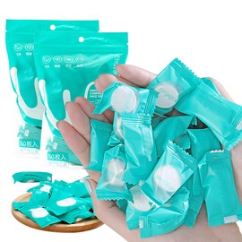 Compressed Towel, Portable Cotton Hypoallergenic Travel Washcloths Tablet Coin Wipes Dehydrated Expandable for Camping Hiking Home (100 Pieces)