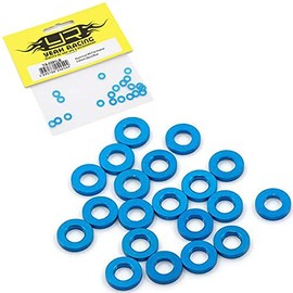 Yeah Racing YA-0391LB Aluminum M3 Flat Washer 0.25mm 20pcs Blue