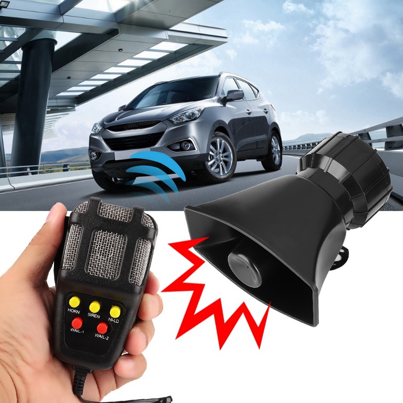 115-130db Super Loud Car 5 Tone Warning Alarm Siren Horn