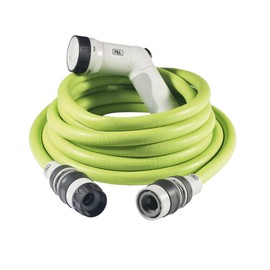 FITT IKON 10m Expandable Compact Lightweight Ready to Use Garden Hose with Multi-Function Gun - Lime