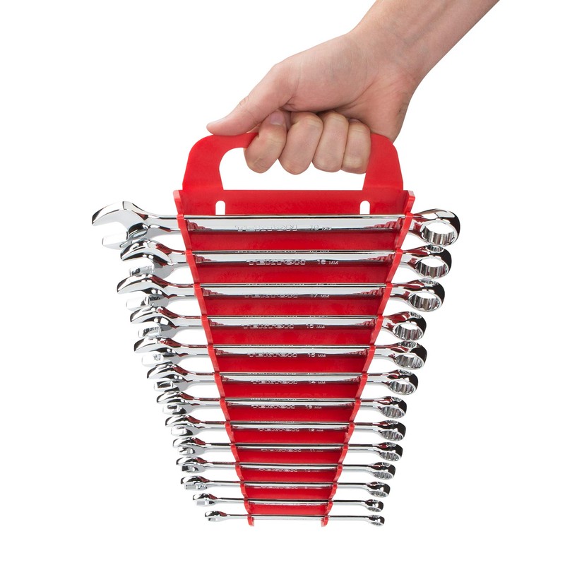 TEKTON 13-Tool Combination Wrench Holder (Red) | 79369 | Made