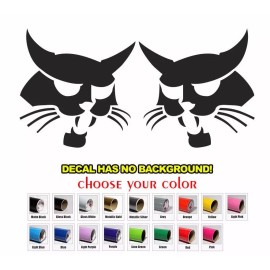 EquipmentDecal.com Bobcat Face Logo Skid Steer Set Vinyl Decal Sticker