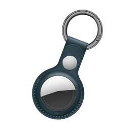 AURSTORE Protective Case for Apple Airtags, Full Protection PU Leather, Anti-Scratch Protective Case (Blue)