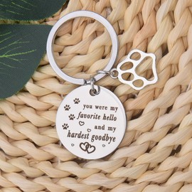 Sudaporn Dog Memorial Gifts for Loss of Dog Sympathy Gift for Men Women Dog Remembrance Gift for Women Men Pet Memorial Gifts for Dogs Keychain Cat Dog Sympathy Gifts for Loss of Pet Dog Cat