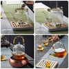 Glass Teapot with Removable Infuser and Lid, Stovetop Safe, Glas