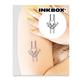 Inkbox Temporary Tattoos, Semi-Permanent Tattoo, One Premium Easy Long Lasting, Waterproof Temp Tattoo with For Now Ink - Lasts 1-2 Weeks, Inosuke, 4 x 4 Inches