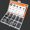 900 Pieces Black Zinc, HELIFOUNER Flat Washers Assorted Kit, Flat