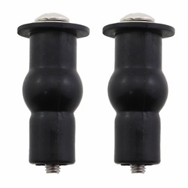 MDXing 2PCS Toilet Cover Retaining Screws Toilet Seat Screw Replacement Kit Rubber Top Nut 1.57x0.66inch Toilet Cover Retainer
