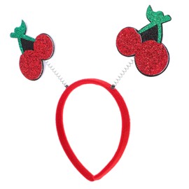 Kids Cherry Headband, Fun Fruit Party Hair Accessory for Festivals and Photo Props, Comfortable and Flexible Design for Children