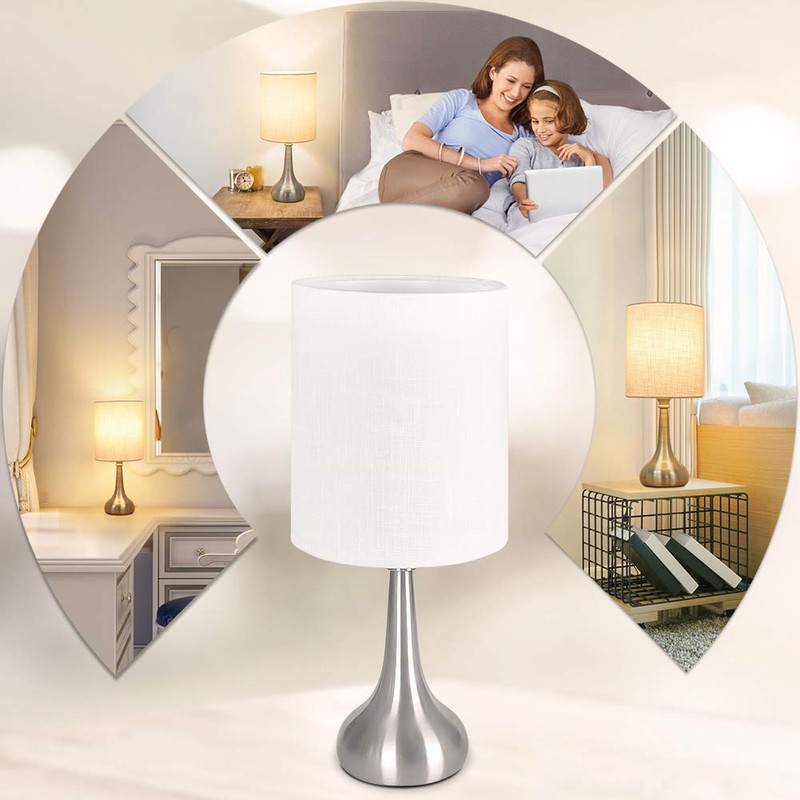 Boncoo Touch Control Table Lamp 3 Way Dimmable Simple Night