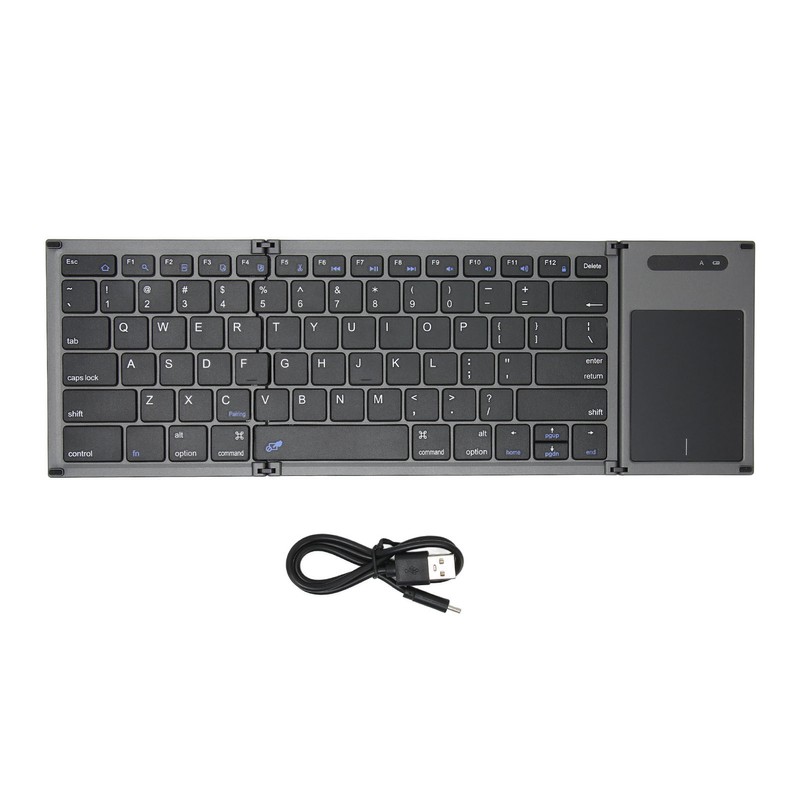 Portable Bluetooth Keyboard Foldable Multi Device Travel Keyboard with Touchpad