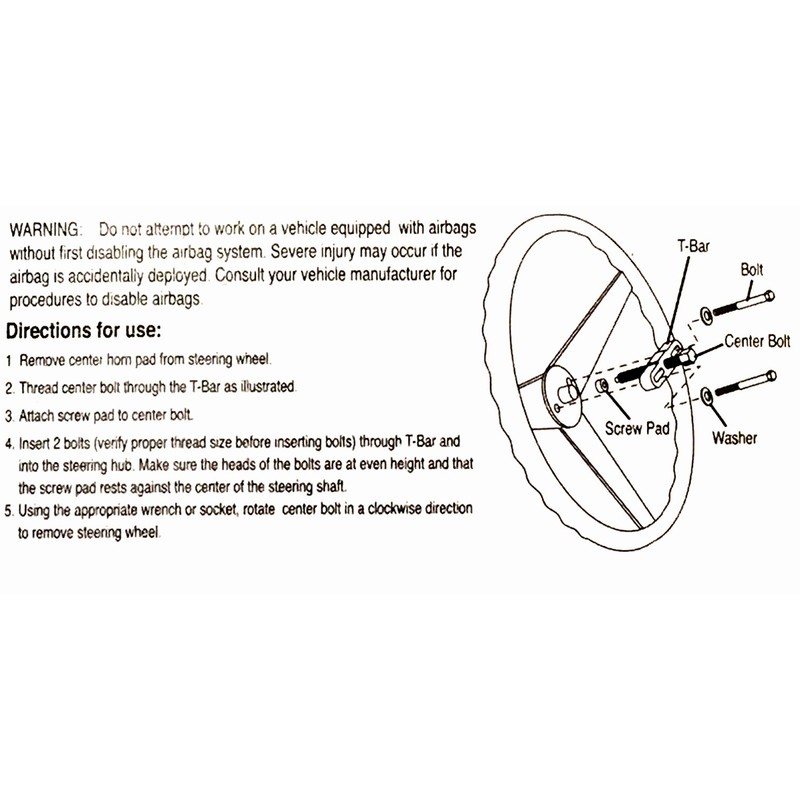1953-1989 Corvette Steering Wheel Hub Puller