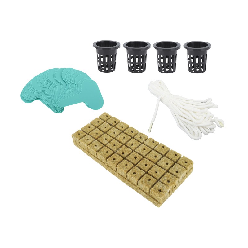 72 Set 1 Inch Rockwool Cubes with 2 Inch Net