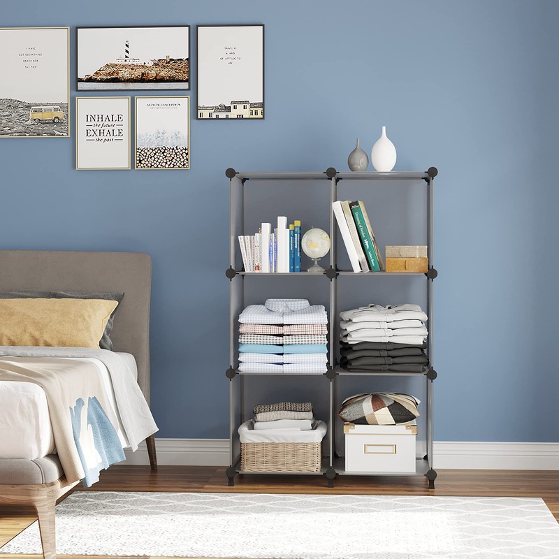 AWTATOS Cube Storage Organizer, Storage Cubes Shelves Bookshelf, 6 Cube