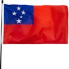 DANF Samoa Flag 3x5 Ft Thick Polyester, Fade Resistant, Brass