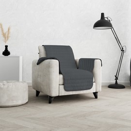 MB HOME Cozy Non-Slip Sofa Slipcover, Dark Grey, Seat