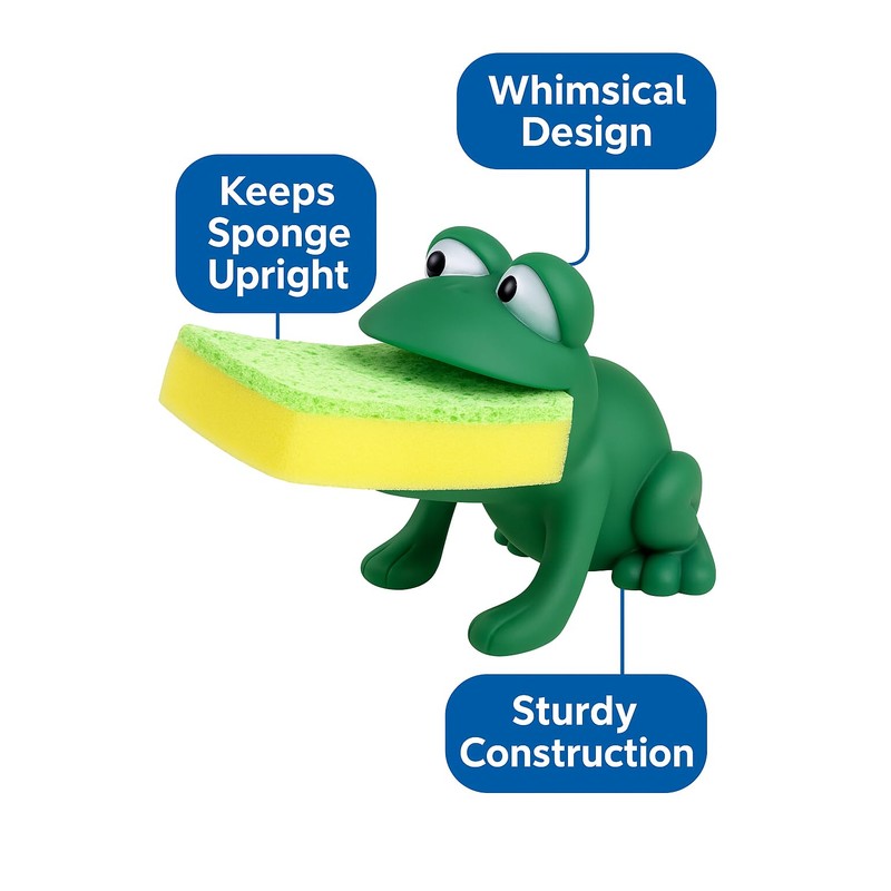 Animal Shape Novelty Kitchen Sponge Holder and Sponge Choice of
