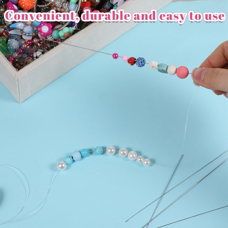 SULIKJHUI 10 Pcs Bead Threader for Jewelry Making, Bead Spinner-Needle