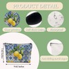 4pcs Lemon Cosmetic Bags for Women, Italy Pattern Design Aesthetics