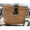 LaFiore24 stabile Rattan Korb Tasche Damen Bali Umhängetasche Schultertasche oval