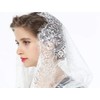 BEAUTELICATE Lace Mantilla Scarf Veil Tulle Stole Black White For
