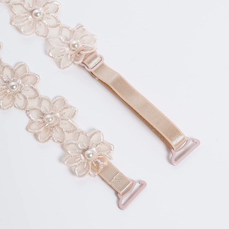 obmwang 3 Pairs Women's Bra Straps Lace Flower Elastic Adjustable