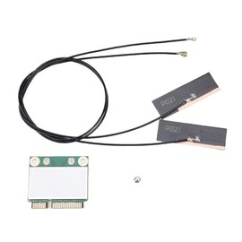 Asixxsix Tarjeta Inalámbrica WiFi 6, Adaptador de Red Inalámbrico Mini PCIE 1200Mbps 5GHz 574Mbps 2.4GHz Banda Dual con BT5.3 OFDMA MU MIMO WPA3, Tarjeta WiFi para el Hogar