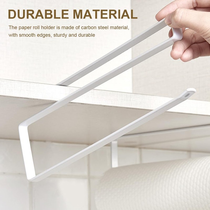 2Pcs Carbon Steel Paper Towel Holders,Roll Dispenser for Plastic Wrap