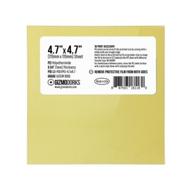 Gizmo Dorks PEI Sheet 4.7" x 4.7" (120mm x 120mm) 1mm Thick Build Surface for 3D Printer, Made in The USA