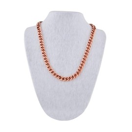 1 Pure Copper Cuban Link Necklace Heavy Solid Statement Jewelry Chain 24" Unisex