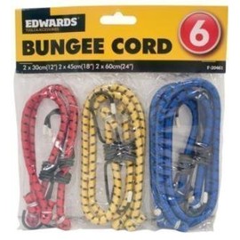 Assorted Elastic Bungee Cord Set - 6 Pack by erolling