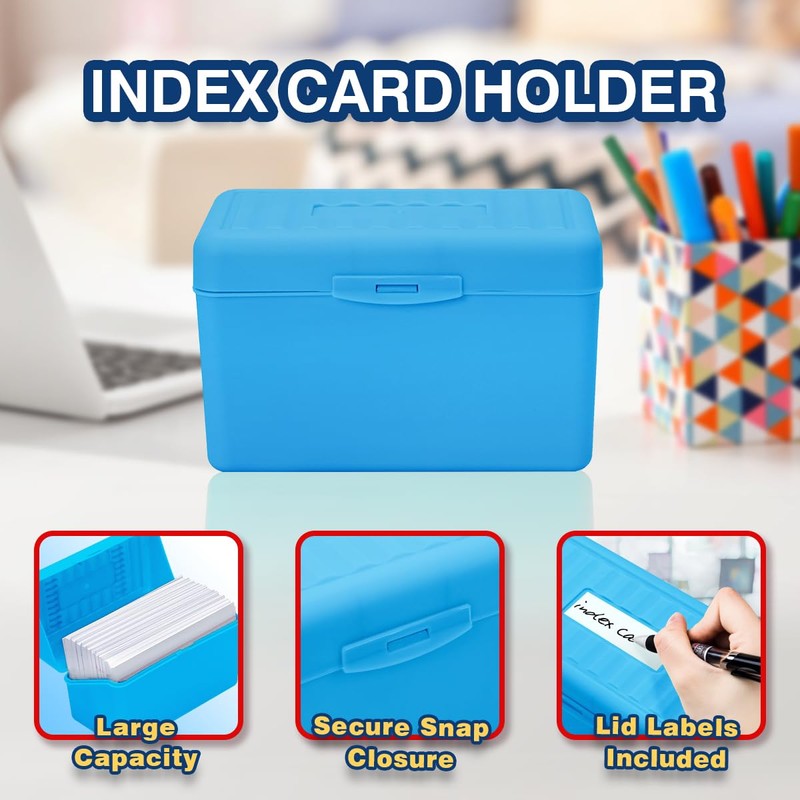 H4D 3x5 Index Card Holder with 100 Heavyweight Ruled Index