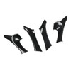 4Pcs Carbon Fiber Color Interior Door Armrest Panel Trim Plastic