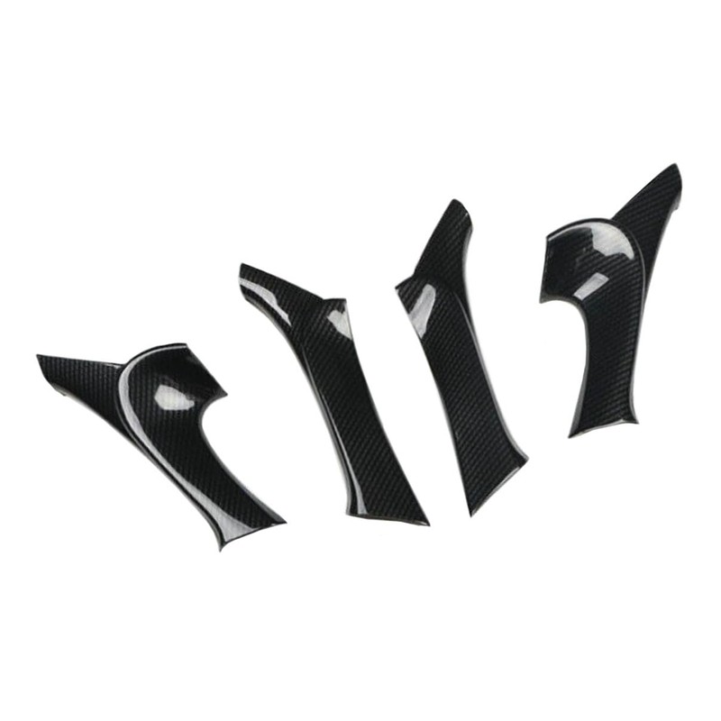 4Pcs Carbon Fiber Color Interior Door Armrest Panel Trim Plastic