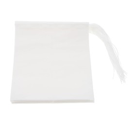 Garneck Bolsas de Filtro para Especias y Té Suelto Cordón Papel Filtro Blanco de Tres Compartimentos 100 Piezas Portátiles para Tazas de Té