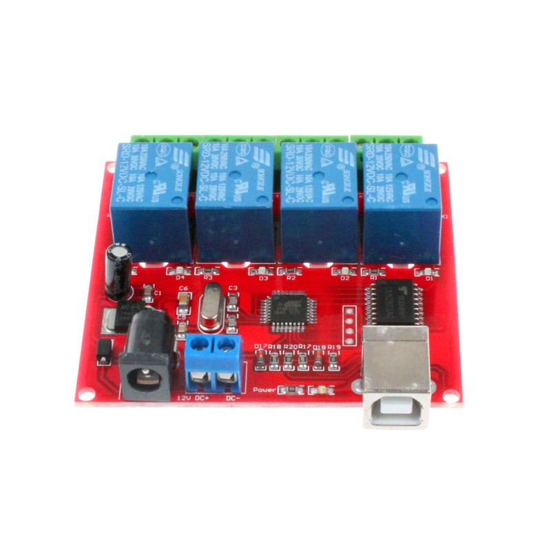 NOYITO 4-Channel 12V Computer USB Control Switch Relay Module Drive-Free