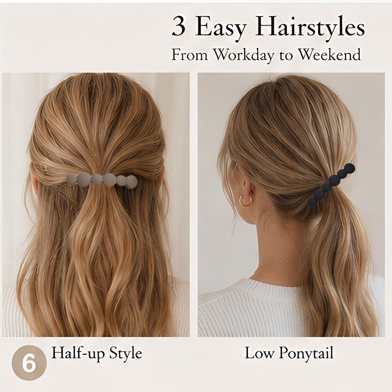 French Hair Barrettes for Fine & Medium Hair – Matte