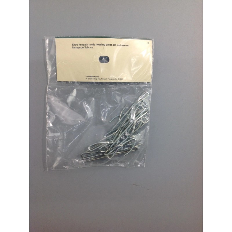 Kirsch 3.0" Slip-In Long Pin-on Heading Hooks 14 Count for