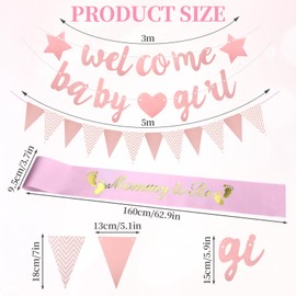 Baby Shower Banner Girl, Baby Shower Decorations, Baby Shower Banner, Welcome Baby Girl Decorations, Pink Shower Decorations, Welcome Home Baby, Party Celebration