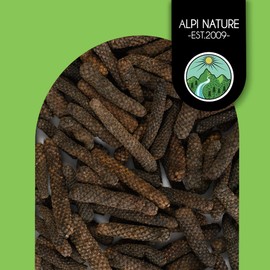 Long pepper (125g, 4.4oz), long whole pepper, 100% natural pepper sticks, natural pepper without additives, vegan