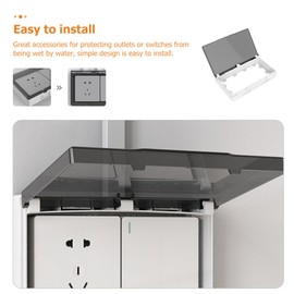 Homoyoyo Switch Waterproof Cover Electrical Outlet Covers Socket Waterproof Outlet Cover Floor Outlet Cover Wall Socket Cover Electric Electrical Outlet Plug Water Proof Cover Plate Plastic