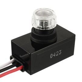 BOJACK Outdoor Hard-Wired Post Eye Light Control with Light Sensor Direct Wire-in Electronic Photocontrol with Photocell Light Sensor for Outdoor Lighting