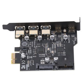 PCIe to USB 3.2 Gen 2 Card, 20Gbps 5 Port Expansion Card, 2 X USB Type C 3 X USB Type A 19pin Interface, 5 Port PCI Express Expansion Card for, OS X