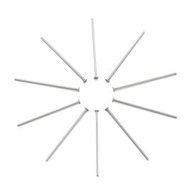 Craftdady 500Pcs Stainless Steel Flat Head Pins 25mm Metal Wire Needle Pins 1 Inch for Earring Pendant Jewelry Necklace Bracelet Making