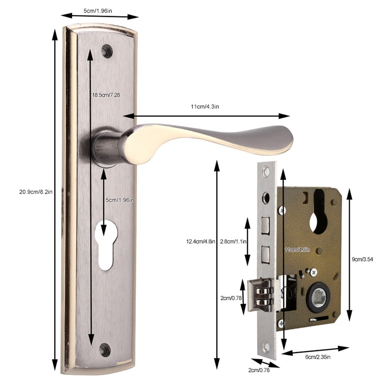 Durable Aluminum Door Lock for Home Security Indoor Bedroom Living