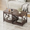 ChooChoo End Table, 24 Inch End Table with 2-Tier Storage
